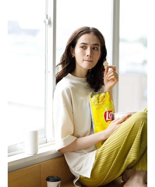 koe(コエ)の「ランダムプリーツパンツ*(その他パンツ・レディース・グリーン系その他3/ラベンダー/アイボリー・M)」の17枚目の写真