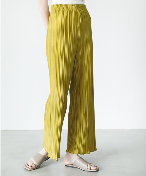 koe(コエ)の「ランダムプリーツパンツ*(その他パンツ・レディース・グリーン系その他3/ラベンダー/アイボリー・M)」の3枚目の写真