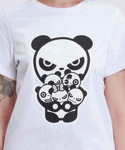 tシャツ HIPANDA ハイパンダ レディース パンダファミリー ビッグプリント 半袖Tシャツ レディース HIPANDA ハイパンダ レディース パンダファミリー ビッグ