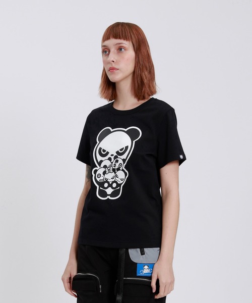 tシャツ HIPANDA ハイパンダ レディース パンダファミリー ビッグプリント 半袖Tシャツ レディース HIPANDA ハイパンダ レディース パンダファミリー ビッグ