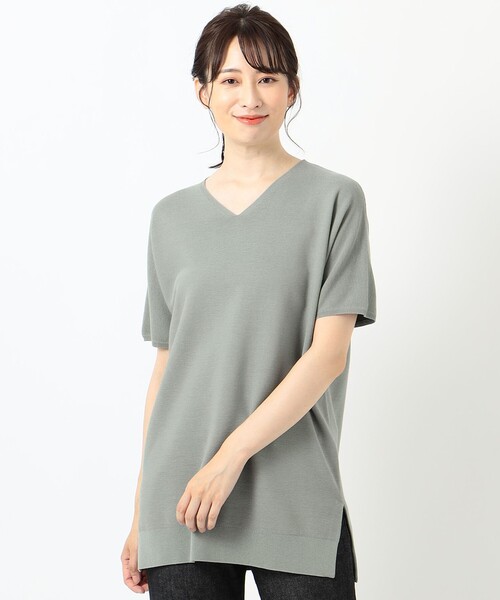 J.PRESS(ジェイプレス)の「【洗える】フォールコットンヤーン ニット(ニット/セーター・レディース・ベージュ系/ネイビー系/ワイン系/スモーキーグリーン系・F)」の11枚目の写真