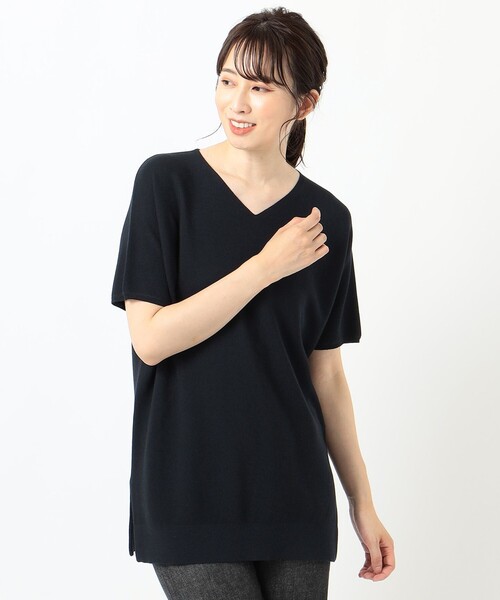 J.PRESS(ジェイプレス)の「【洗える】フォールコットンヤーン ニット(ニット/セーター・レディース・ベージュ系/ネイビー系/ワイン系/スモーキーグリーン系・F)」の13枚目の写真