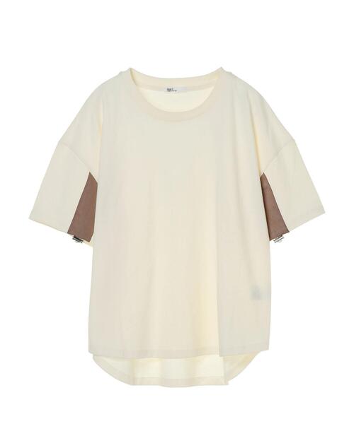 CRAFT STANDARD BOUTIQUE(クラフトスタンダードブティック)の「袖スピンドルTシャツ *(Tシャツ/カットソー・レディース・オフホワイト/ブラック/ベージュ・FREE)」の9枚目の写真