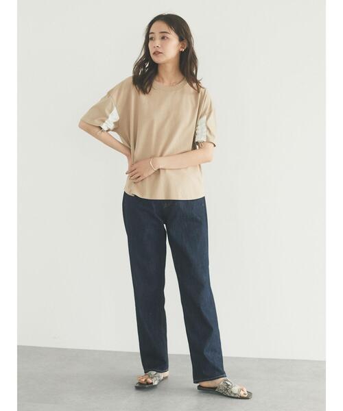 CRAFT STANDARD BOUTIQUE(クラフトスタンダードブティック)の「袖スピンドルTシャツ *(Tシャツ/カットソー・レディース・オフホワイト/ブラック/ベージュ・FREE)」の15枚目の写真