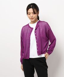 カーディガン ボレロ パープル 紫色系 リネン 麻 ファッション通販 Zozotown