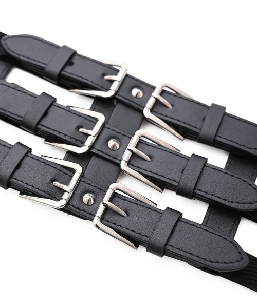 Narcissus（ナルシス）の「【Narcissus】３連ベルト（ベルト・レディース・ブラック・FREE）」の6枚目の写真