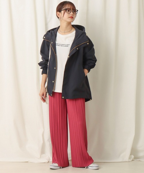 libelle more（リベル モア）の「《撥水加工》 裾ドロストミドル丈ブルゾン（マウンテンパーカー・レディース・カーキ/モカ/ブラック/グレイッシュベージュ/ネイビー/ベージュ・M/L）」の20枚目の写真