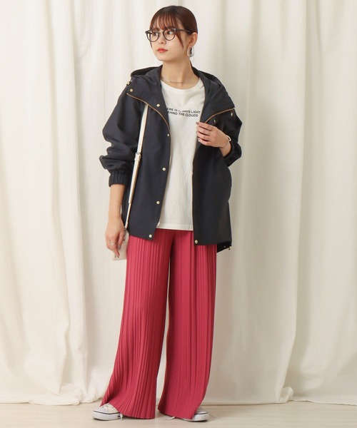 libelle more（リベル モア）の「《撥水加工》 裾ドロストミドル丈ブルゾン（マウンテンパーカー・レディース・カーキ/モカ/ブラック/グレイッシュベージュ/ネイビー/ベージュ・M/L）」の21枚目の写真