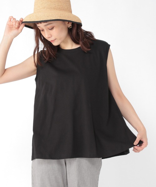 studio CLIP（スタディオクリップ）の「ノースリーブタンクトップ（タンクトップ・レディース・パープル/オフホワイト/ブラック・LARGE/MEDIUM）」の3枚目の写真