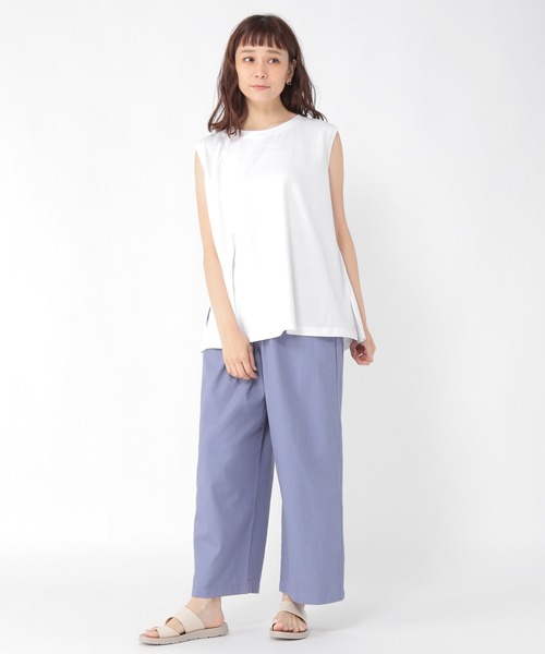 studio CLIP（スタディオクリップ）の「ノースリーブタンクトップ（タンクトップ・レディース・パープル/オフホワイト/ブラック・LARGE/MEDIUM）」の6枚目の写真