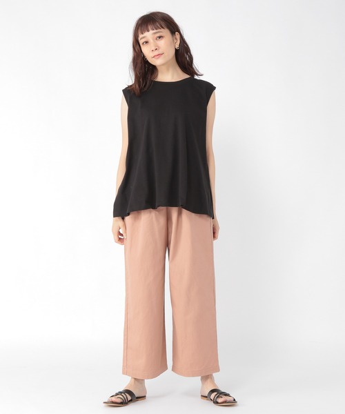 studio CLIP（スタディオクリップ）の「ノースリーブタンクトップ（タンクトップ・レディース・パープル/オフホワイト/ブラック・LARGE/MEDIUM）」の4枚目の写真