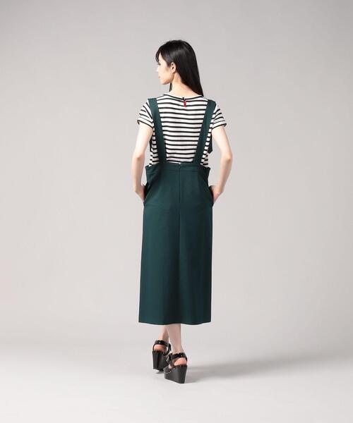 To b. by agnes b.(トゥービーバイアニエスベー)の「WR59 JUPE ジャンパースカート(ジャンパースカート・レディース・グリーン・40/38/36)」の2枚目の写真