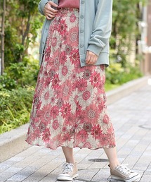 リンクルボタニカルスカート