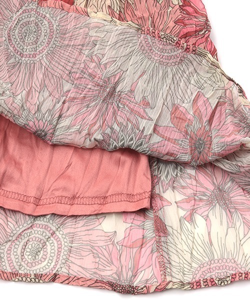 チチカカ（チチカカ）の「リンクルボタニカルスカート（スカート・レディース・ピンク/グリーン/マスタード・FREE）」の16枚目の写真