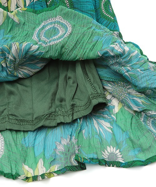 チチカカ（チチカカ）の「リンクルボタニカルスカート（スカート・レディース・ピンク/グリーン/マスタード・FREE）」の20枚目の写真