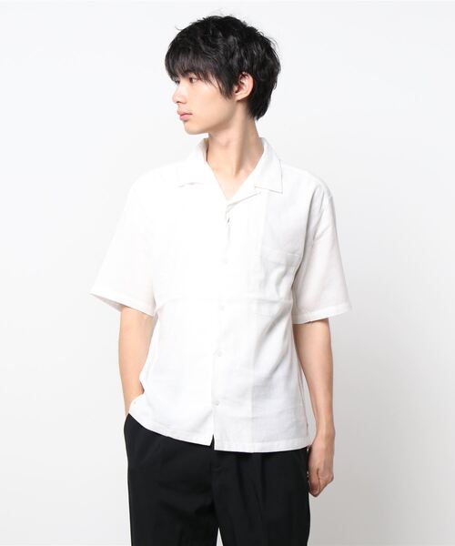 セール フレンチリネンオープンカラー半袖シャツ シャツ ブラウス Nano Universe ナノユニバース のファッション通販 Zozotown