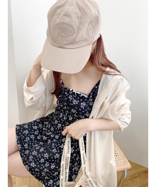 jumelle（ジュメロ）の「エンブレムビンテージキャップ（キャップ・レディース・ブラック/ベージュ・FREE）」の6枚目の写真