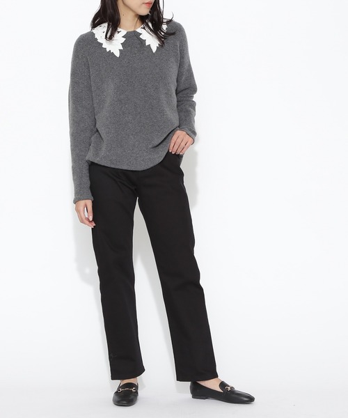 NATURAL BEAUTY BASIC（ナチュラルビューティーベーシック）の「ストレートデニム（デニムパンツ・レディース・ブラック/ネイビー・マルチサイズ）」の10枚目の写真