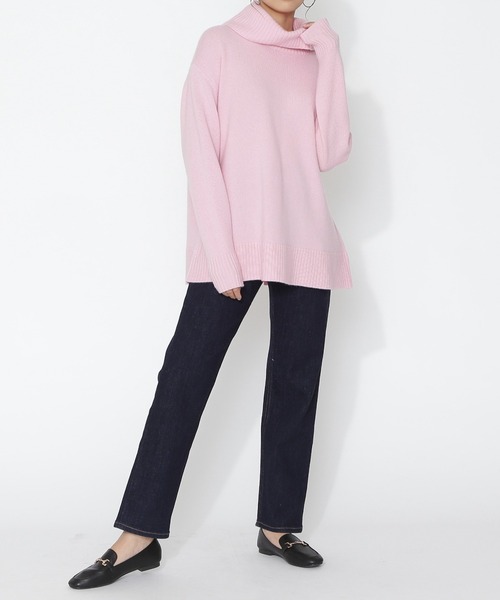 NATURAL BEAUTY BASIC（ナチュラルビューティーベーシック）の「ストレートデニム（デニムパンツ・レディース・ブラック/ネイビー・マルチサイズ）」の7枚目の写真