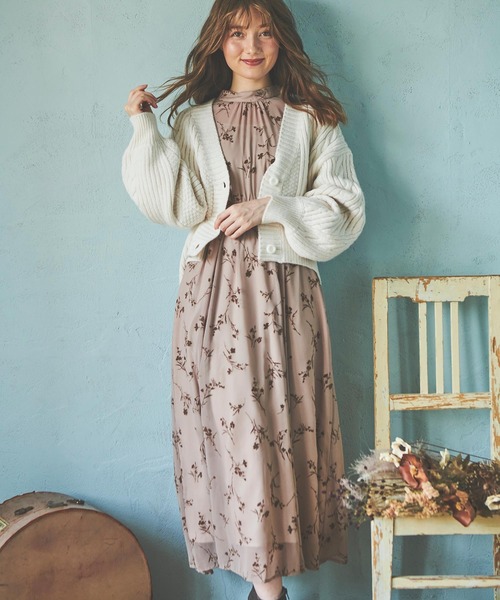 NOELA（ノエラ）の「ケーブル編みカーデ（カーディガン/ボレロ・レディース・ブラウン/オフホワイト/サックスブルー・FREE）」の12枚目の写真