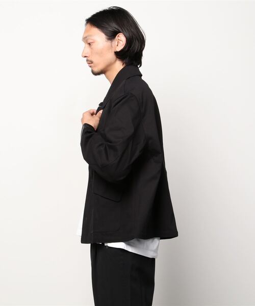 Toironier(トワロニエ)の「Toironier/トワロニエ/Leather cuff Blouson/レザーカフブルゾン(ブルゾン・メンズ・ブラック・1/2)」の2枚目の写真