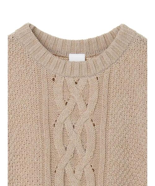 GARAGE OF GOOD CLOTHING（ガレージオブグッドクロージング）の「フリンジケーブルベスト＊（ニット/セーター・レディース・ホワイト/ベージュ系その他2/ブラック・FREE）」の18枚目の写真