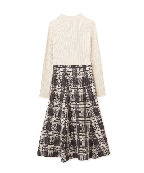 PROPORTION BODY DRESSING(プロポーションボディドレッシング)の「【美人百花11月号 掲載商品】チェックニットドッキングワンピース / 1211240101(ワンピース・レディース・ダークグレー/ホワイト系その他/ブラウン・SMALL/MEDIUM)」の15枚目の写真