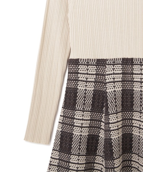 PROPORTION BODY DRESSING(プロポーションボディドレッシング)の「【美人百花11月号 掲載商品】チェックニットドッキングワンピース / 1211240101(ワンピース・レディース・ダークグレー/ホワイト系その他/ブラウン・SMALL/MEDIUM)」の11枚目の写真
