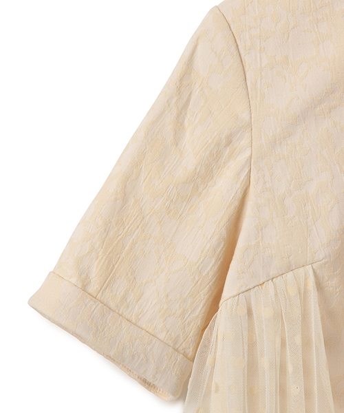 CAROLINA GLASER（カロリナ グレイサー）の「CAROLINA GLASER / ジャカードチュール トップス（シャツ/ブラウス・レディース・クリーム/ネイビー・ONE SIZE）」の22枚目の写真