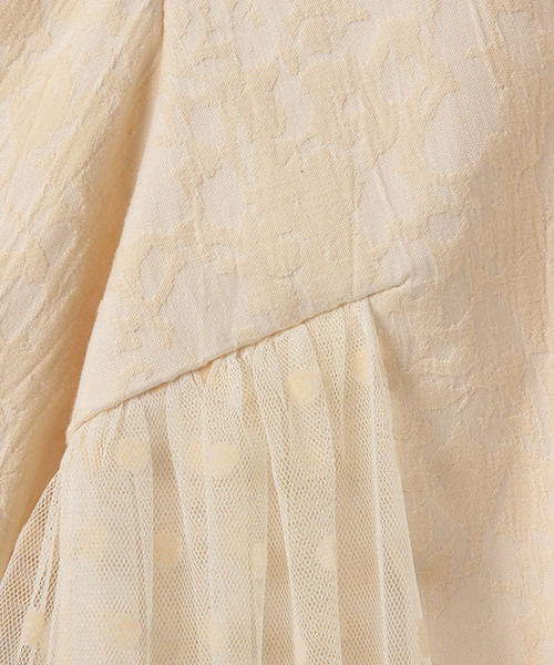 CAROLINA GLASER（カロリナ グレイサー）の「CAROLINA GLASER / ジャカードチュール トップス（シャツ/ブラウス・レディース・クリーム/ネイビー・ONE SIZE）」の12枚目の写真