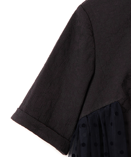 CAROLINA GLASER（カロリナ グレイサー）の「CAROLINA GLASER / ジャカードチュール トップス（シャツ/ブラウス・レディース・クリーム/ネイビー・ONE SIZE）」の17枚目の写真