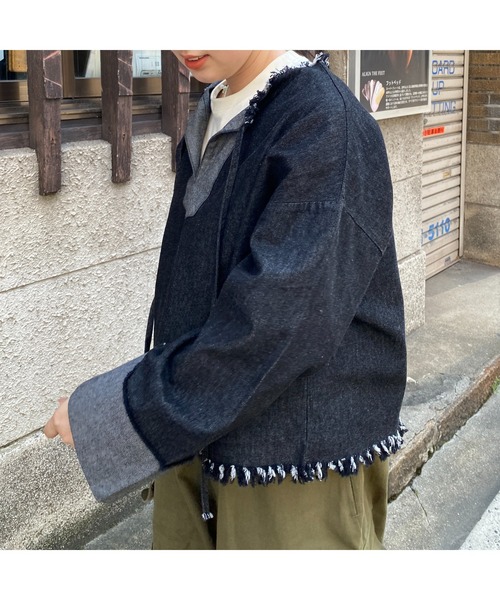 CPCM（シーピーシーエム）の「メキシカンフリンジプルオーバー（Tシャツ/カットソー・レディース・ブラック/ブルー・FREE）」の3枚目の写真