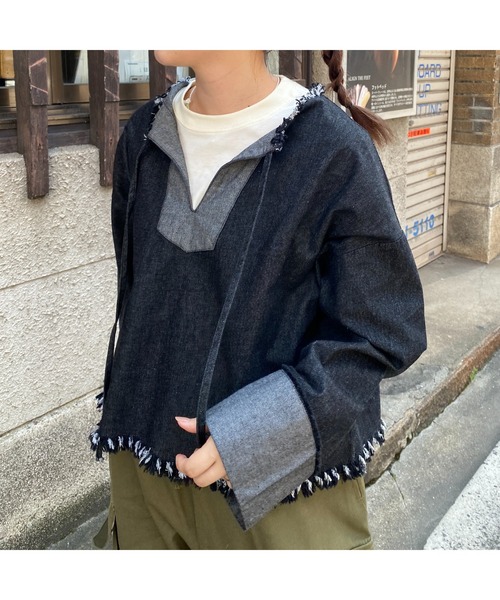 CPCM（シーピーシーエム）の「メキシカンフリンジプルオーバー（Tシャツ/カットソー・レディース・ブラック/ブルー・FREE）」の7枚目の写真