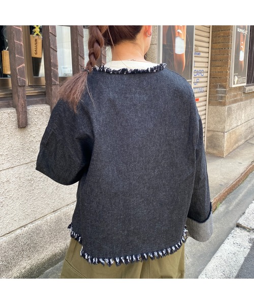 CPCM（シーピーシーエム）の「メキシカンフリンジプルオーバー（Tシャツ/カットソー・レディース・ブラック/ブルー・FREE）」の11枚目の写真