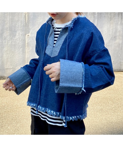 CPCM（シーピーシーエム）の「メキシカンフリンジプルオーバー（Tシャツ/カットソー・レディース・ブラック/ブルー・FREE）」の18枚目の写真