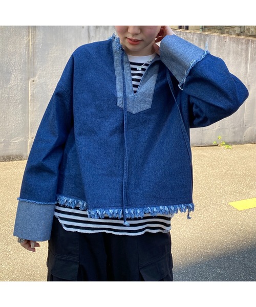 CPCM（シーピーシーエム）の「メキシカンフリンジプルオーバー（Tシャツ/カットソー・レディース・ブラック/ブルー・FREE）」の19枚目の写真