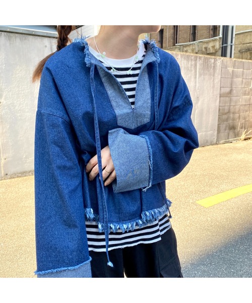 CPCM（シーピーシーエム）の「メキシカンフリンジプルオーバー（Tシャツ/カットソー・レディース・ブラック/ブルー・FREE）」の21枚目の写真