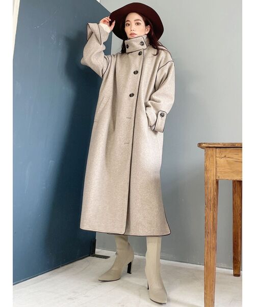 GYDA（ジェイダ）の「リブニットソックスショートブーツ（ブーツ・レディース・ブラック/ベージュ・MEDIUM/LARGE/SMALL）」の11枚目の写真