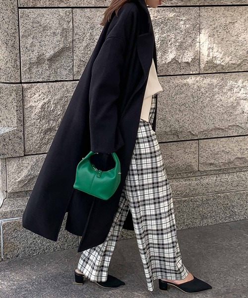 KOBE LETTUCE（コウベレタス）の「オーバーサイズロングガウンコート（チェスターコート・レディース・ブラック/ブルー/ホワイト系その他/ベージュ系その他/グリーン・S/M）」の21枚目の写真