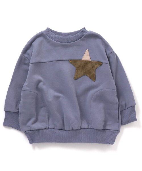 BREEZE（ブリーズ）の「スターポケットトレーナー（スウェット・キッズ・パープル/キナリ/ミント/ブラウン/イエロー/ピンク・140/150/90/100/110/120/130）」の4枚目の写真