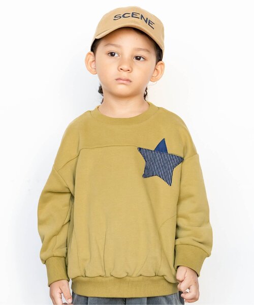 BREEZE（ブリーズ）の「スターポケットトレーナー（スウェット・キッズ・パープル/キナリ/ミント/ブラウン/イエロー/ピンク・140/150/90/100/110/120/130）」の5枚目の写真