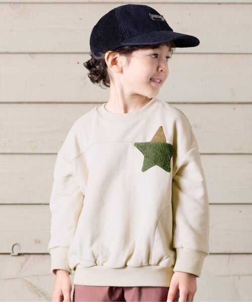 BREEZE（ブリーズ）の「スターポケットトレーナー（スウェット・キッズ・パープル/キナリ/ミント/ブラウン/イエロー/ピンク・140/150/90/100/110/120/130）」の2枚目の写真