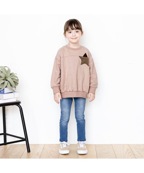 BREEZE（ブリーズ）の「スターポケットトレーナー（スウェット・キッズ・パープル/キナリ/ミント/ブラウン/イエロー/ピンク・140/150/90/100/110/120/130）」の16枚目の写真