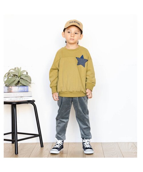 BREEZE（ブリーズ）の「スターポケットトレーナー（スウェット・キッズ・パープル/キナリ/ミント/ブラウン/イエロー/ピンク・140/150/90/100/110/120/130）」の19枚目の写真