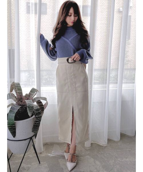 RESEXXY（リゼクシー）の「モールスキンペンシルスカート（スカート・レディース・ブラック/オレンジ/ブルー/アイボリー・FREE）」の18枚目の写真