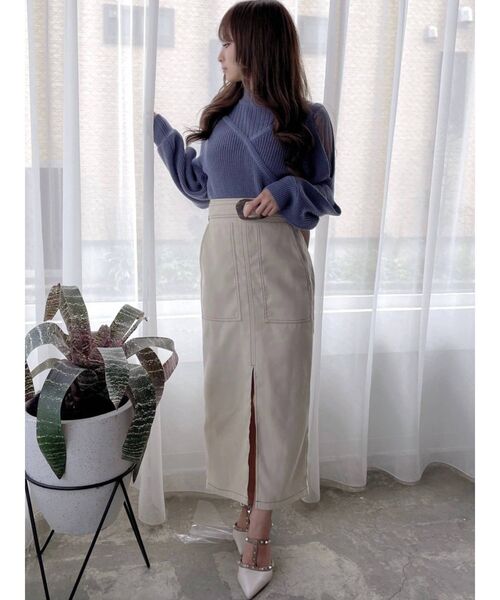 RESEXXY（リゼクシー）の「モールスキンペンシルスカート（スカート・レディース・ブラック/オレンジ/ブルー/アイボリー・FREE）」の19枚目の写真