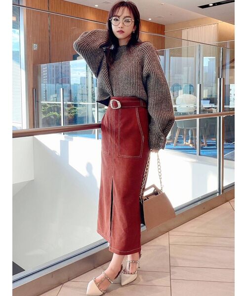 RESEXXY（リゼクシー）の「モールスキンペンシルスカート（スカート・レディース・ブラック/オレンジ/ブルー/アイボリー・FREE）」の20枚目の写真