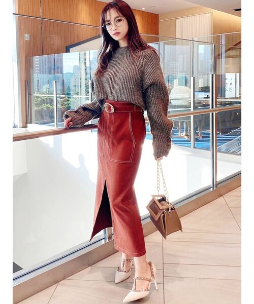 RESEXXY（リゼクシー）の「モールスキンペンシルスカート（スカート・レディース・ブラック/オレンジ/ブルー/アイボリー・FREE）」の22枚目の写真