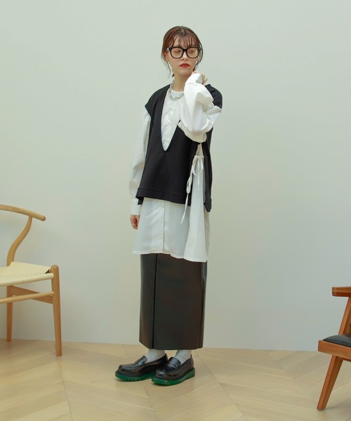 Birthday room（バースデイルーム）の「異素材切り替えカットソー（Tシャツ/カットソー・レディース・ブラック/カーキ/アイボリー・FREE）」の17枚目の写真