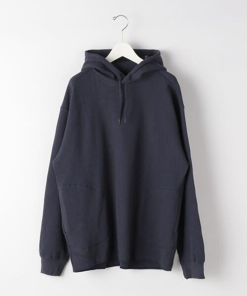 green label relaxing(グリーンレーベルリラクシング)の「<GLR/ lab>ワッフル フーディー 長袖 パーカー(パーカー・メンズ・オリーブ/ネイビー/ナチュラル・XL/L/M/S)」の6枚目の写真